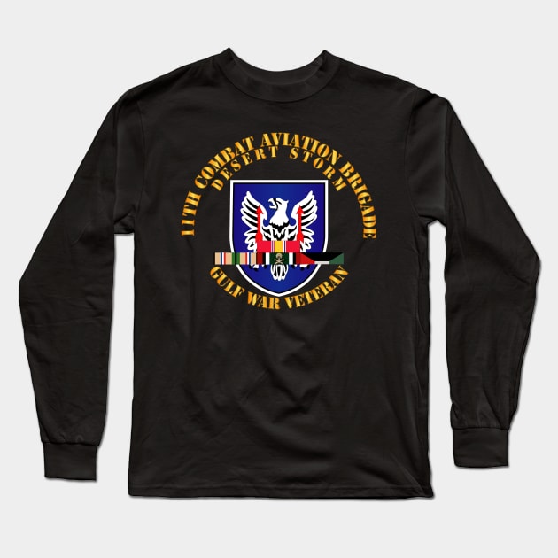 11th Combat Aviation Brigade w DS SVC Ribbons wo DropShadow Long Sleeve T-Shirt by twix123844